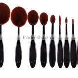 10 PCS Oval Makeup Brushes Set Synthetic Hair Professional / Full Coverage Plastic Face / Eye / Lip MAKE-UP FOR YOU 10 PCS O thumbnail-5