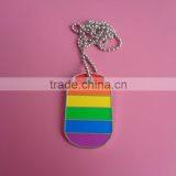 Black Anodised Aluminum Company Logo Mens ID Tag Necklace thumbnail-2