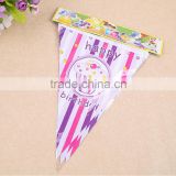 Customized Printing Birthday Party Decoration Hanging Triangle Flag