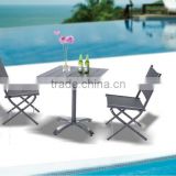 Outdoor Design Beer Furniture WPC table+2 Canvas Folding Chairs
