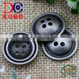 Concave Shape Customized Four Hole Metal Sewing Button for Clothing