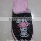 Cow Embordery slipper shoes