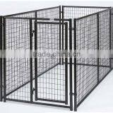 Galvanized Wire Dog Kennels , Black Powder Coated Welded Wire Panel Outdoor Modular Dog Kennel