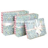 Delicate Blue Flower With Pink Stripe Gift Box
