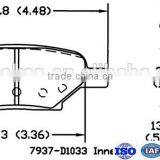 Brake Pad Set Less-metal Semi-metal Ceramic Material Brake Pads FMSI D1033-7937/8286 thumbnail-1