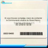 China manufacture CR80 Standard Size Printed Serial Numbers barcode magnetic strip dual interface card