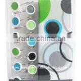 PEVA Shower Curtain With 12 Hooks in ROUND Shaped