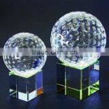 pure crystal golf ball with base for desk decorations(R-0743