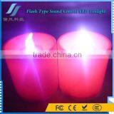 Sound Control Battery Operated Flameless LED Flicker Candles thumbnail-4