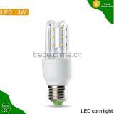 2U Shape Energy Saving Bulb 3W LED Bulb E27 LED Corn Bulb