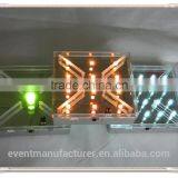 New Square RGB Led Base Light Glass Vases Wedding Centerpiece thumbnail-2