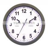 Plastic Round Black Clock Weather Station Wall Clock With Temperature YZ-3914A