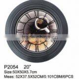 High Qualityround Old Style Light 20inch Plastic Wall Clock thumbnail-2