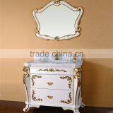 WTS153 Hot Sales Classical 51 Inch Golden Petite Wood Bathroom Vanities