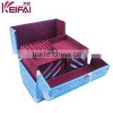 Buy Wholesale Direct From China Double Open Blue Aluminum Beauty Case With 4 Trays thumbnail-2