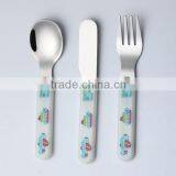 2014 New Stainless Steel With Plastic Handle Child Cutlery
