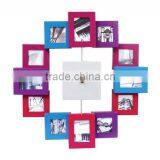 Modern Design Creative Multi Photo Frame Wall Clock For wedding decorations