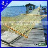 Folding Cotton Rope Wooden Bar Hammock With Stand