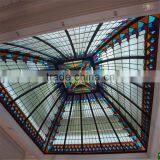 Hand Cut Decorative Stained Glass Skylight Roof thumbnail-5