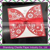 New Design Creative Printable Laser Cut Wedding Invitation Metal Card thumbnail-1