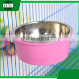 pet accessories stainless steel fixed cat dog pet feeder water food bowl