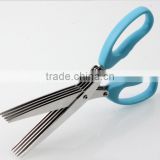CY145 Multipurpose 5-blade Herb Scissors w/ "Longfinger" Cleaning Brush | Time-Saving Kitchen Shears Chop Herbs Fast thumbnail-4