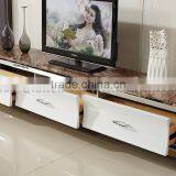 Modern Wood Japanese TV Stand Marble Top thumbnail-6