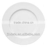 Dinnerware 10'' Dish Hot Sale White Porcelain Flat Plate for Hotel