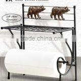 RH-4726 Bear Shape Metal Bathroom Tissue Rack Towel Holder thumbnail-1