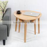 Bamboo Round Three Corner Coffee Table thumbnail-3