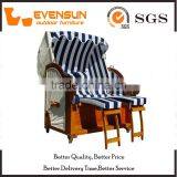 Beautiful Rattan Beach Basket Wooden Frame Wih Tent Wicker Furniture thumbnail-1