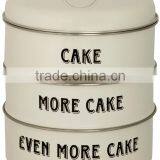 Cream 2pc Storage Cake Tin thumbnail-2