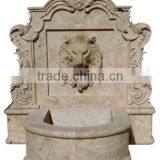 Outdoor Lion Head Wall Marble Fountains Sculpture thumbnail-1
