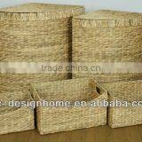 S/5 WATER HYACINTH CORNER HAMPER & STORAGE thumbnail-1