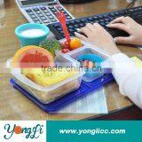 3 Compartment Microwave Dishwasher Custom Leakproof Bento Box