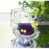 China Natural Real Touch Wholesale Preserved Roses Flower In Acrylic Ring Glass Boxes
