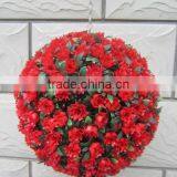 Artificial Flower Ball 30CM Hanging Red Rose Ball thumbnail-1