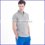 2016 fashion different color collar mens short sleeve with pocket t shirt polo shirt