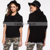 Best Selling Black Cable Cowl Neck Women Sweater Wholesale thumbnail-6