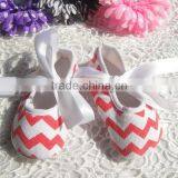 2015wholesaleColorful Chevron Girls Baby Shoes With Cute Ribbon Shoelace Prewalker Toddlers Cotton Walking Shoes thumbnail-6
