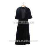 High Quality Sexy Lady Long Lace Sleeve Velvet Embroidered Dress thumbnail-5