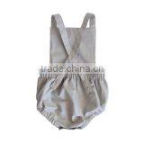 Custom Newborn Girl Lovely Fashion Rompers 2017 Summer Kid Bodysuit Clothing Grey Wholesale OEM Baby Clothes Romper thumbnail-3