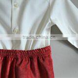 New Fashion Long Sleeve Boys Summer Clothes Set Peter Pan Collar With Lace Trim thumbnail-3