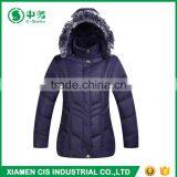 Morden Style Winter Windproof Middle Age Women Duck Down Jacket With Hood thumbnail-2