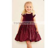 AutumnWinter Children Frocks Designs Baby Clothes Sweet Deep Velvet Free Prom Party Princess Wedding Dresses thumbnail-2