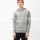 Casual All-match Gray Quality Plain Hoodies