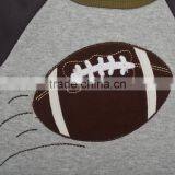 Cute Rugby Applique Boy's Romper Jumpsuits Organic Knit Baby Romper thumbnail-4