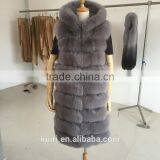 Real Fox Fur Vest Women 2015 Winter New Fashion Slims Medium Long Genuine Natural Mink Fur Vests Female Casacos Mex Fur Poncho thumbnail-4