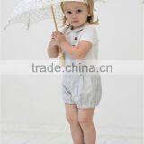 High Quality 100% Linen Baby Girl Clothes Vintage Romper Little Girl Overalls Custom thumbnail-2