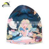Wholesale Colorful Fancy Heat Sublimation Custom Printed Fabric Knit Beanie thumbnail-3
